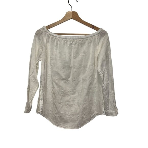 Rag & Bone White Off-Shoulder Cotton Pullover Long Sleeve Blouse Women's Size XS - Picture 2 of 7